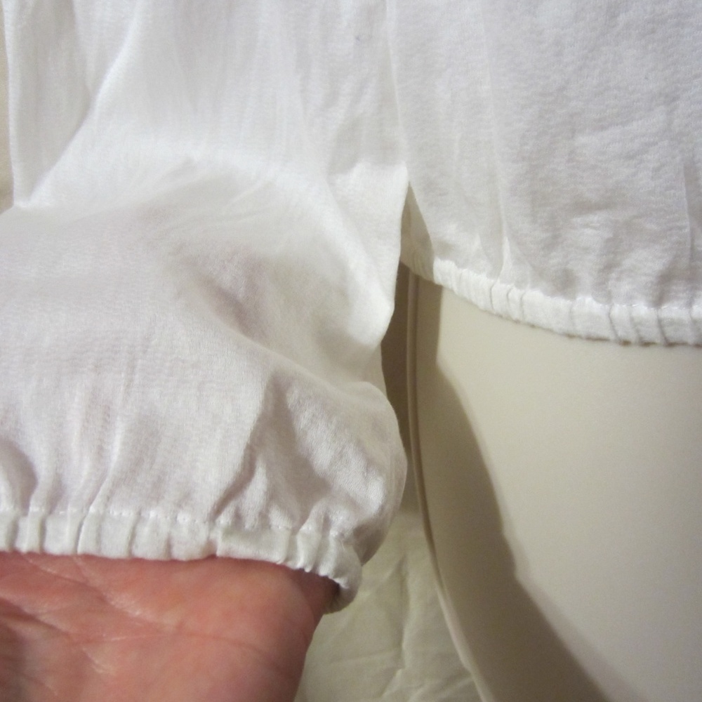 Banana Republic White Blouse with frill, size S - Picture 4 of 8